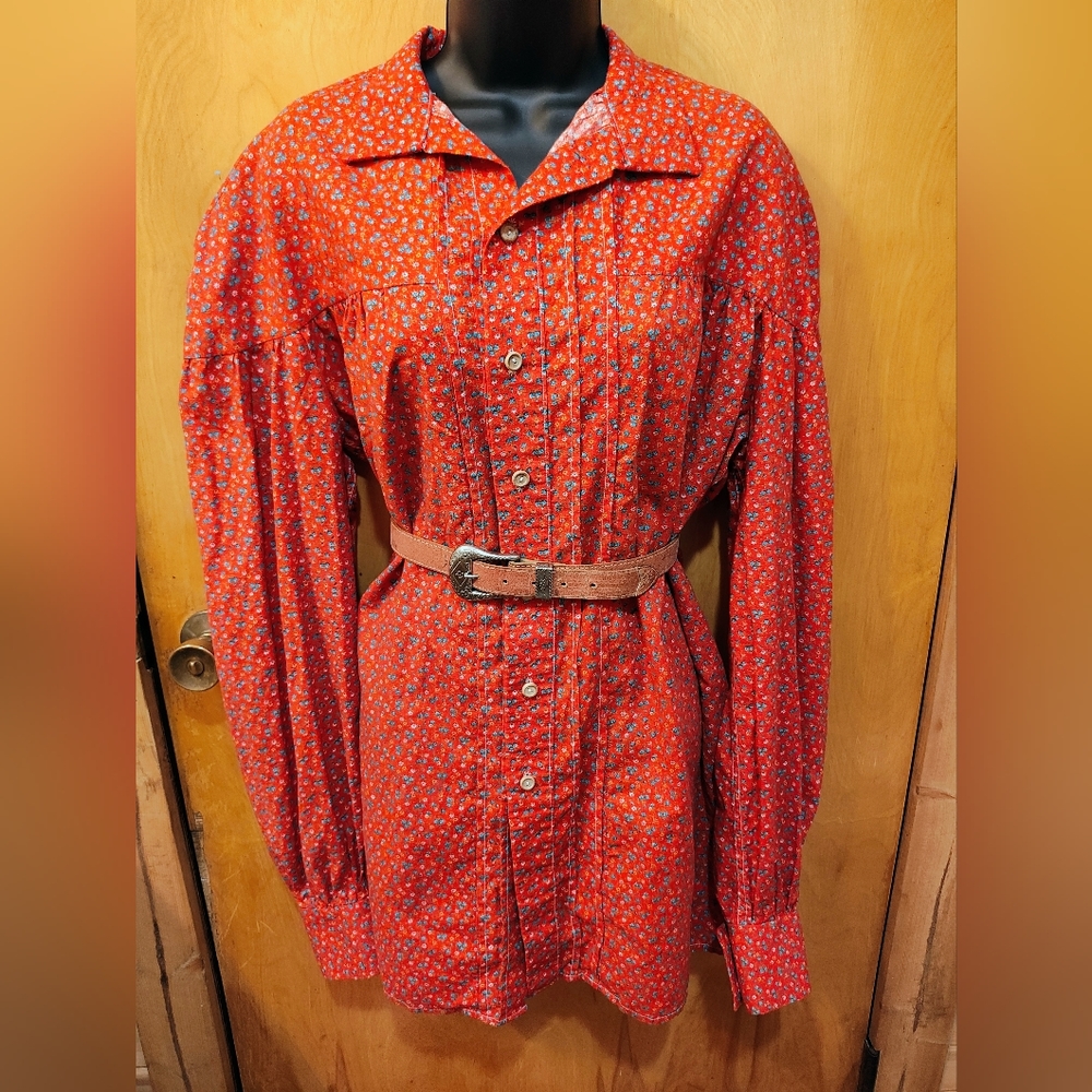 Vintage elegant flower print bouse/dress